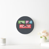 Horloge Ronde Think Positive Quota Clock (Maison)
