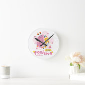 Horloge Ronde Think Positive Round Clock (Maison)