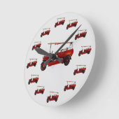 Horloge Ronde Thirteen Red Vintage Fire Trucks (Angle)