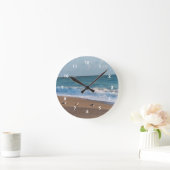 Horloge Ronde three birds on shore florida beach (Maison)