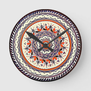 Horloge Ronde Tick Tock Talavera Tapas Plate
