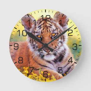 Horloge Ronde Tigre Baby Cub