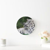 Horloge Ronde Tigres blancs (Maison)