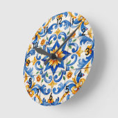 Horloge Ronde Tile Time Fiesta Clock (Angle)