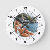 Horloge Ronde TIME! ⏰ Custom Wall Clock – Add Your Design (Recto)
