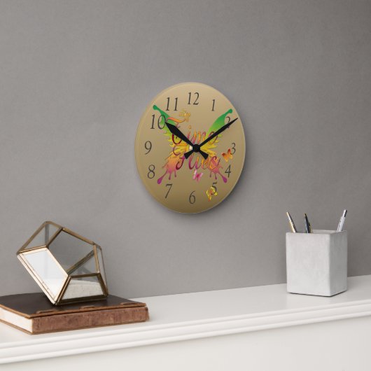 Horloge Ronde Time Flies (Bureau)