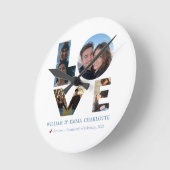 Horloge Ronde Time for Love – Romantic Wall Clock (Angle)