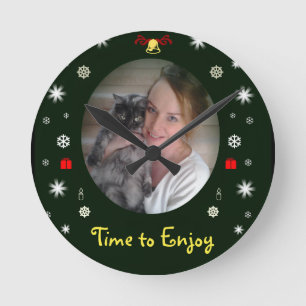 Horloge Ronde Time to Enjoy Wall Clock by RoseWrites