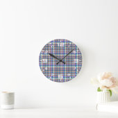 Horloge Ronde Tissu à carreaux Imprimé à carreaux Motif-57688 (Maison)