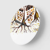 Horloge Ronde Tissus avec cellules neurales (Angle)