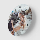 Horloge Ronde Toile de mariage faussement emballée sur toile de  (Angle)