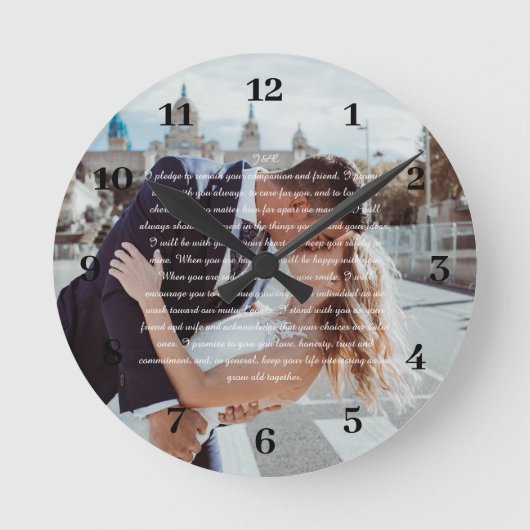 Horloge Ronde Toile de mariage faussement emballée sur toile de  (Recto)