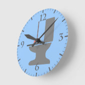 Horloge Ronde Toilettes et Plongeuse (Angle)