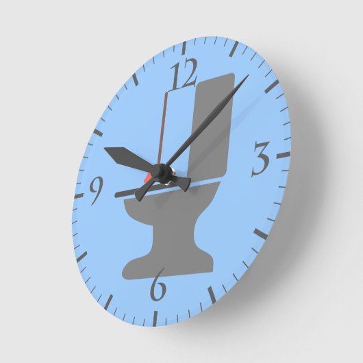 Horloge Ronde Toilettes et Plongeuse (Angle)