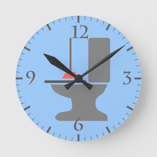 Horloge Ronde Toilettes et Plongeuse (Recto)