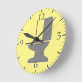 Horloge Ronde Toilettes et Plongeuse (Angle)