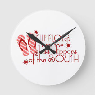 Horloge Ronde Tongs....Chaussons en verre du Sud