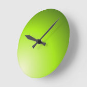 Horloge Ronde Tons verts de chaux (Angle)