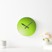 Horloge Ronde Tons verts de chaux (Maison)
