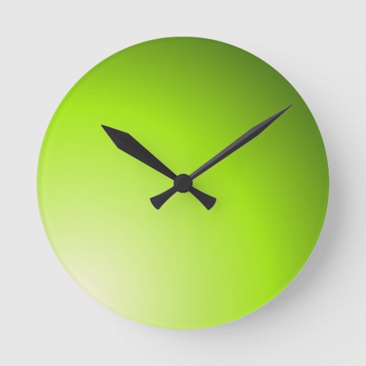 Horloge Ronde Tons verts de chaux (Recto)