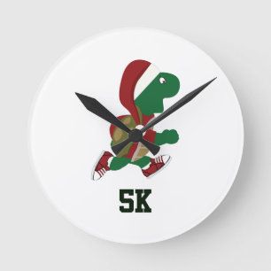 Horloge Ronde Tortue de Noël 5K