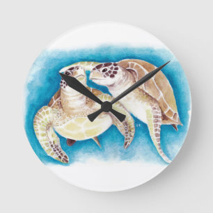 Horloge Ronde Tortues marines