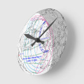 Horloge Ronde Total Solar Eclipse 2026 Map (Angle)