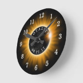 Horloge Ronde Totalité de l'éclipse solaire 2017 (Angle)