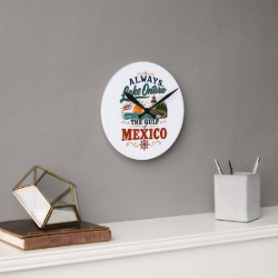 Horloge Ronde Toujours le lac Ontario et le golfe du Mexique