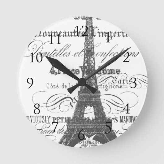 Horloge Ronde Tour Eiffel (Recto)