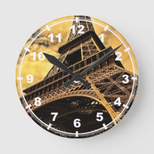 Horloge Ronde Tour Eiffel à Paris France