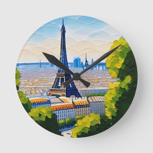 Horloge Ronde Tour Eiffel Paris (Recto)