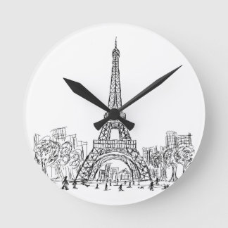 Horloge Ronde Tour Eiffel Paris