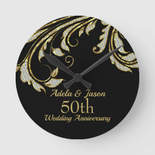 Horloge Ronde Tourbillon d'or et de diamants