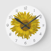 Horloge Ronde Tournesol jaune (Recto)
