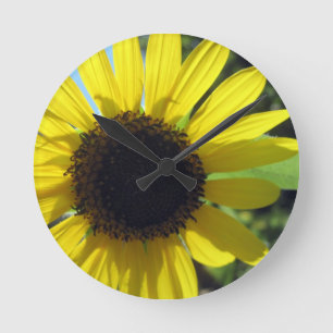 Horloge Ronde Tournesol jaune