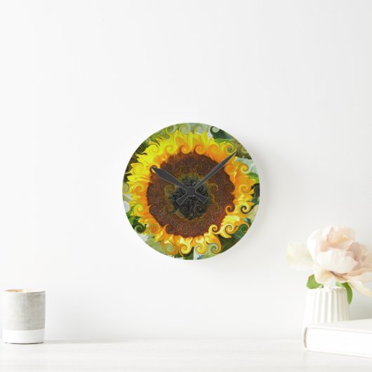 HORLOGE RONDE TOURNESOLS (Maison)
