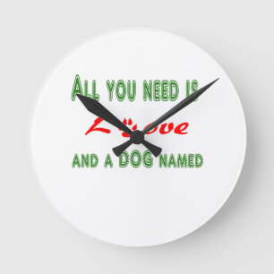 Horloge Ronde Tout ce dont vous avez besoin, c'est d'amour et d'