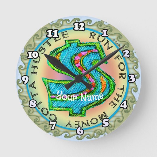 Horloge Ronde Tout puissant dollar (Recto)