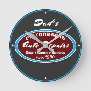 Horloge Ronde Tout service grincheux drôle nommé de réparatio