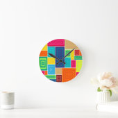 Horloge Ronde Tout sur les rectangles (Maison)