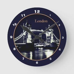 Horloge Ronde Tower Bridge & London at Night England /British UK