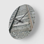 Horloge Ronde Traces ferroviaires (Angle)