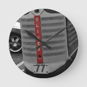 Horloge Ronde Tracteur d'Oliver