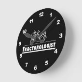 Horloge Ronde Tracteur drôle (Angle)
