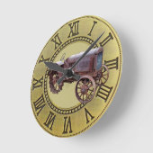 Horloge Ronde TRACTEUR vintage (Angle)