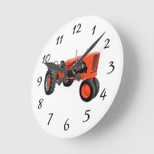 Horloge Ronde Tracteur Vintage restauré (Angle)