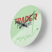 Horloge Ronde Trader Mindset – Discipline Focused Trading (Angle)