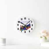 Horloge Ronde Train Choo-Choo et nom (Maison)