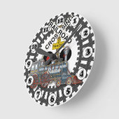Horloge Ronde Train de chemin de fer (Angle)